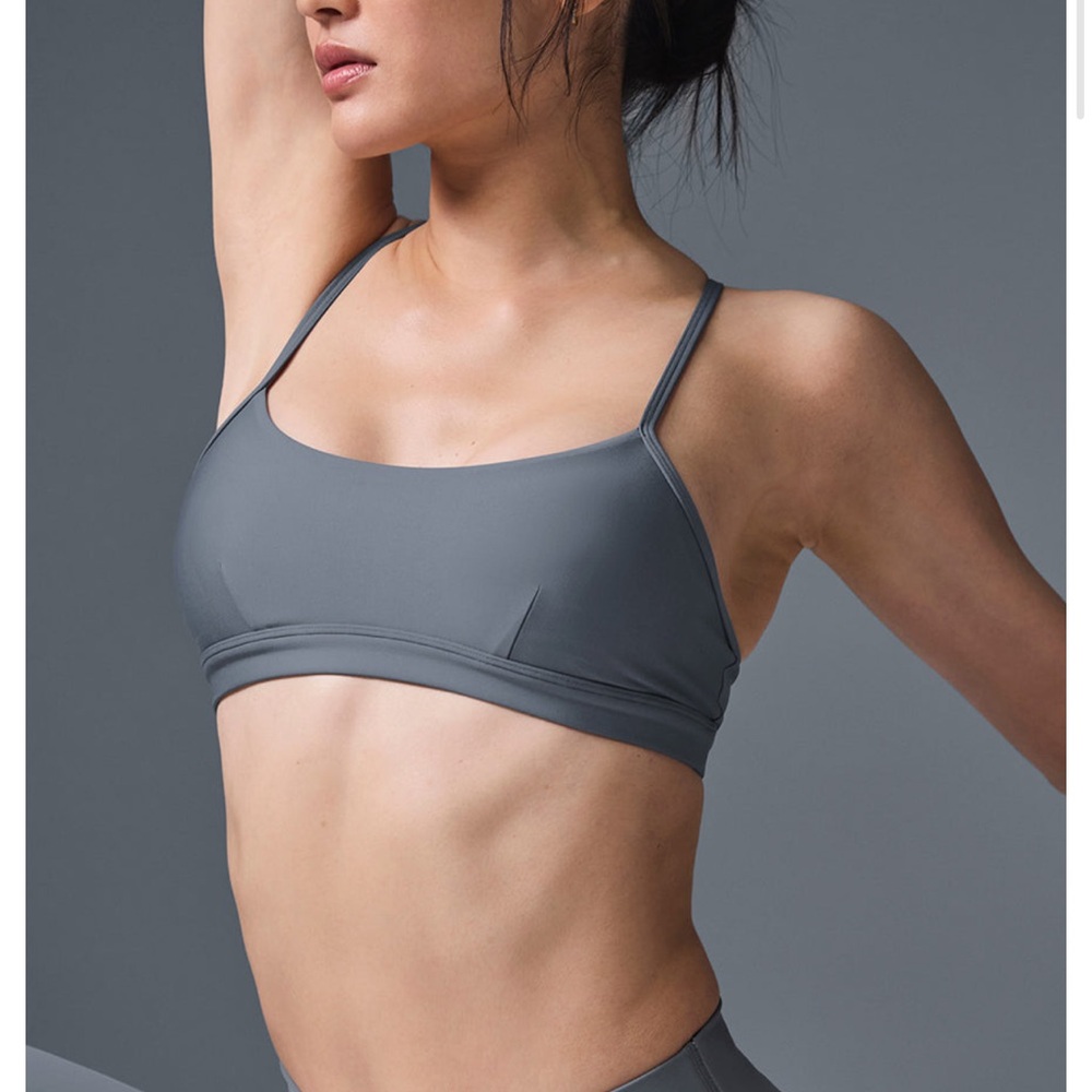 ALO Yoga steel grey  Sports Bra